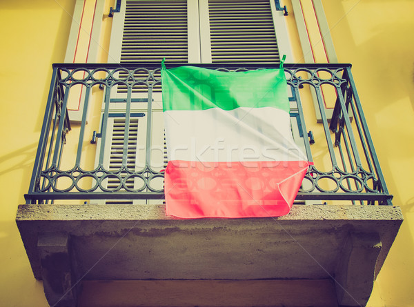 ретро посмотреть итальянский флаг Vintage глядя Италия Сток-фото © claudiodivizia