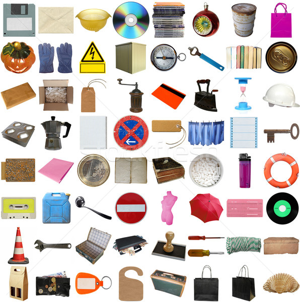 Muitos objetos isolado objeto branco Foto stock © claudiodivizia