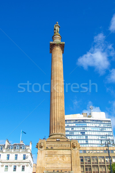 Stok fotoğraf: Glasgow · sütun · kare · İskoçya · heykel · yazar