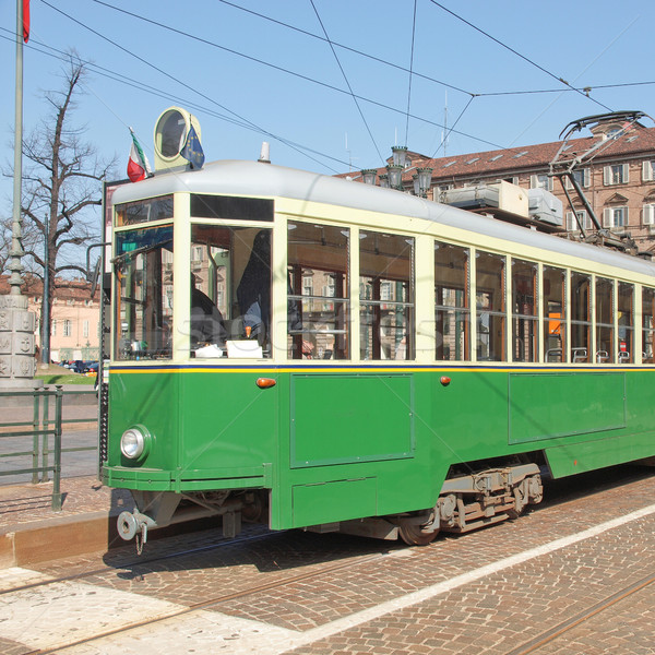 Starych tramwaj vintage historyczny Włochy Zdjęcia stock © claudiodivizia