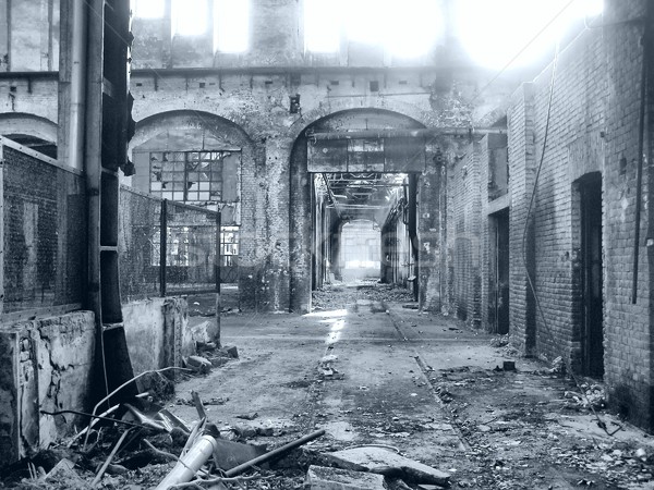 Verlaten fabriek ruines architectuur torino Stockfoto © claudiodivizia