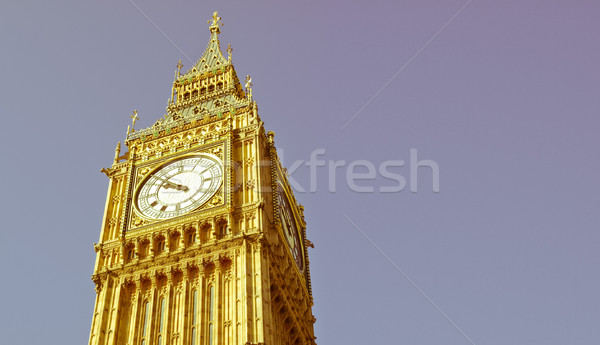 Retro looking Big Ben London Stock photo © claudiodivizia