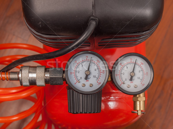 Air compressor manometer Stock photo © claudiodivizia