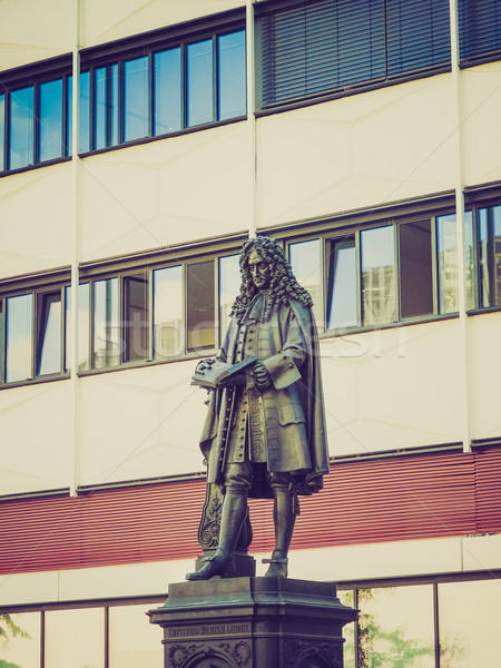 Leibniz Denkmal Leipzig Stock photo © claudiodivizia