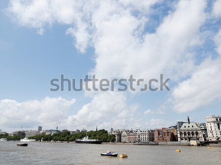 Râu tamisa Londra panoramic vedere apă Imagine de stoc © claudiodivizia
