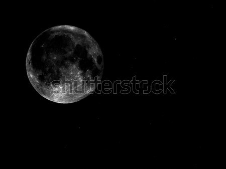 望月 黑暗 黑色 天空 夜 月亮 商業照片 © claudiodivizia