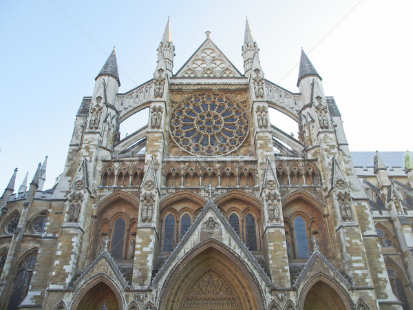 Stockfoto: Westminster · abdij · kerk · Londen · retro · Engeland