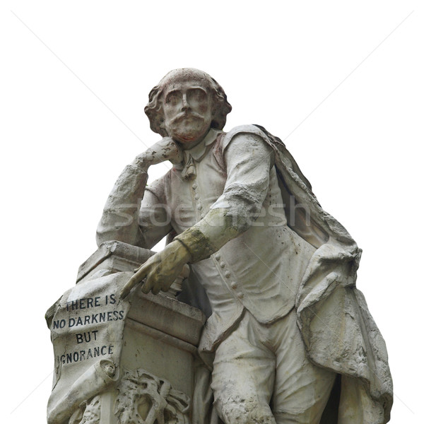 Statuie an pătrat Londra izolat alb Imagine de stoc © claudiodivizia