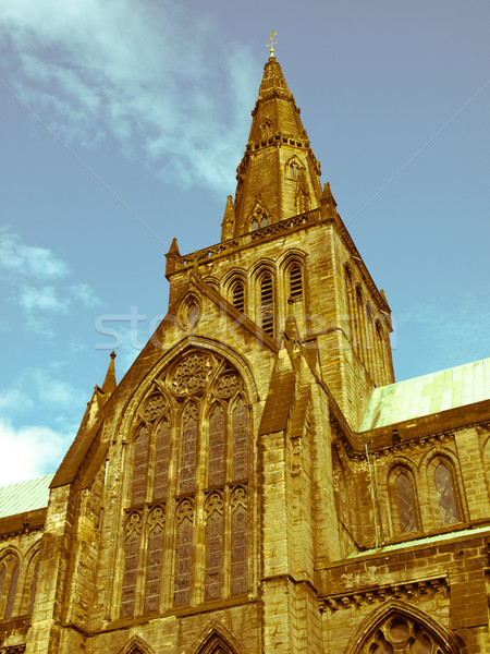 Retro bakmak Glasgow katedral bağbozumu bakıyor Stok fotoğraf © claudiodivizia
