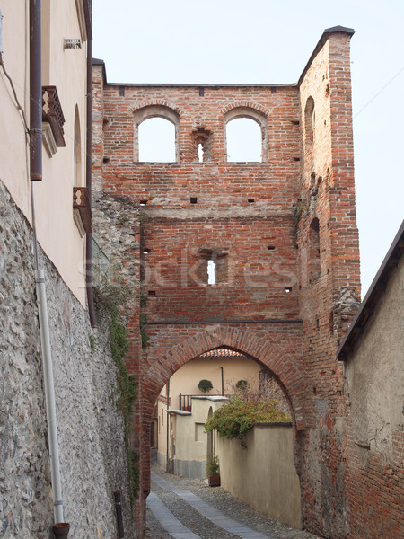 Stad poort deur retro panorama Stockfoto © claudiodivizia