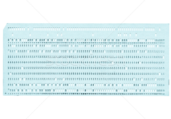 Lyukasztott kártya klasszikus számítógép adattárolás hideg Stock fotó © claudiodivizia