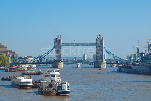 Stok fotoğraf: Tower · Bridge · Londra · nehir · thames · su · mimari