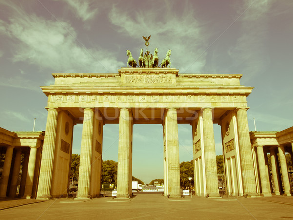 Retro patrząc Berlin vintage wygląd Niemcy Zdjęcia stock © claudiodivizia