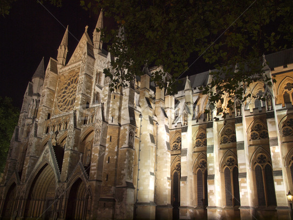 Westminster abbaye église Londres nuit vue [[stock_photo]] © claudiodivizia