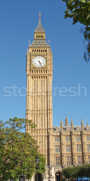 Foto d'archivio: Big · Ben · case · parlamento · westminster · palazzo · Londra