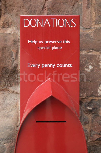 Donaties teken helpen speciaal plaats penny Stockfoto © claudiodivizia
