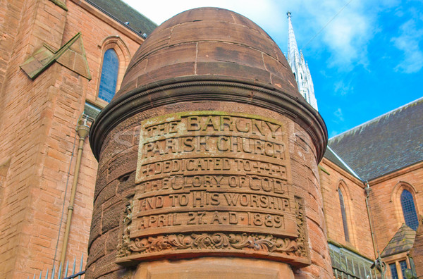 Stock fotó: Glasgow · templom · épület · építkezés · terv · templom · kő