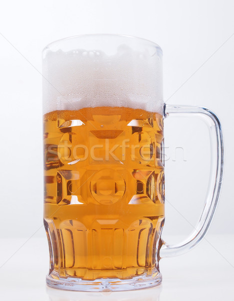 Stock photo: Lager beer glass