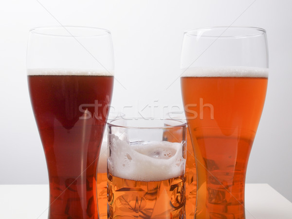 [[stock_photo]]: Bière · beaucoup · verres · alcool · Allemagne · pâle