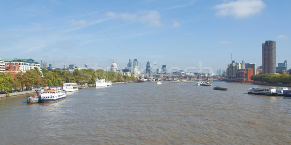 Folyó Temze London panorámakép kilátás víz Stock fotó © claudiodivizia