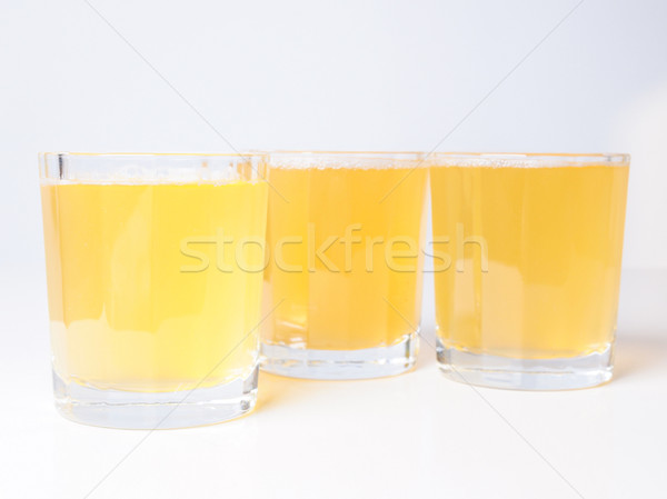 Ananász dzsúz szemüveg kontinentális reggeli asztal gyümölcs Stock fotó © claudiodivizia