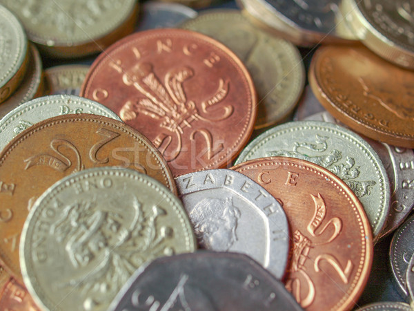 британский монетами валюта темно бизнеса Финансы Сток-фото © claudiodivizia