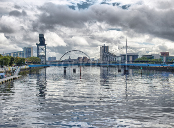 Foto d'archivio: Fiume · hdr · Glasgow · città · Scozia · alto