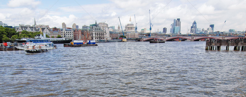 Fluss Thames London Panorama Ansicht Turm Stock foto © claudiodivizia