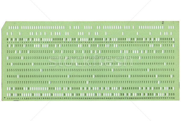 Lyukasztott kártya klasszikus számítógép adattárolás retro Stock fotó © claudiodivizia