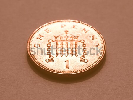 Penny foto britannico moneta business soldi Foto d'archivio © claudiodivizia