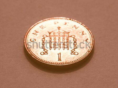 Foto stock: Centavo · Foto · británico · moneda · negocios · dinero