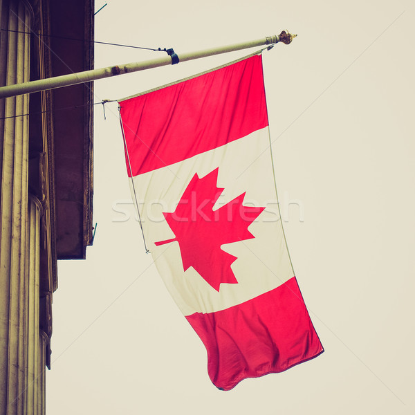 Stock fotó: Retro · néz · Kanada · zászló · klasszikus · néz