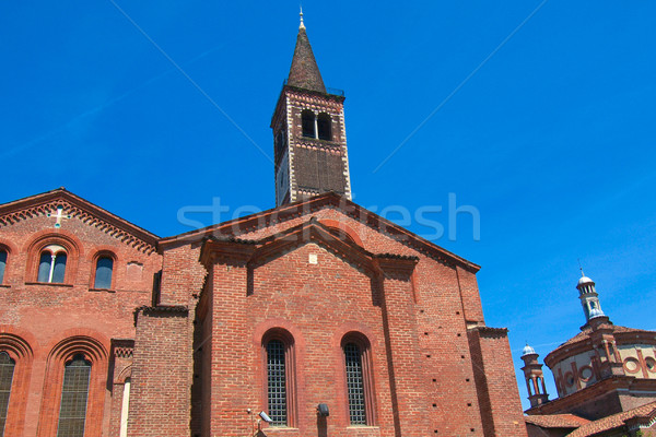 Kościoła mediolan bazylika Włochy retro Europie Zdjęcia stock © claudiodivizia