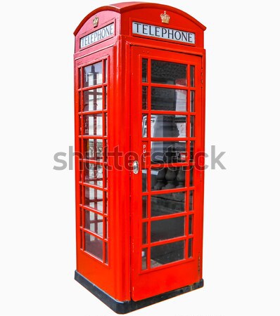 Retro looking London telephone box Stock photo © claudiodivizia