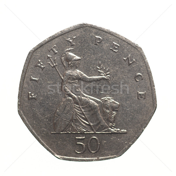 Fifty pence coin Stock photo © claudiodivizia