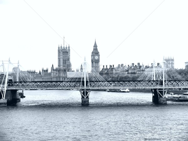 河 泰晤士 倫敦 全景 視圖 高 商業照片 © claudiodivizia