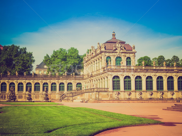 [[stock_photo]]: Dresde · palais · exposition · galerie · tribunal · rétro