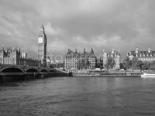 Westminster Brücke Panorama Häuser Parlament Big Ben Stock foto © claudiodivizia