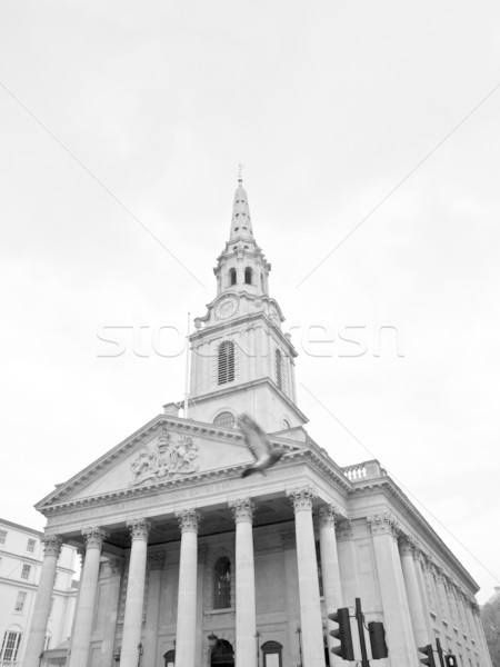 Stockfoto: Kerk · Londen · velden · vierkante · bouw
