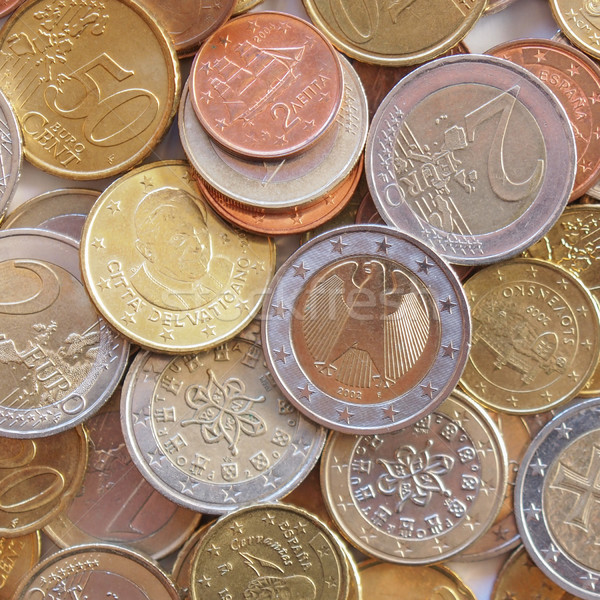 ユーロ コイン コイン 通貨 ヨーロッパの 組合 ストックフォト © claudiodivizia