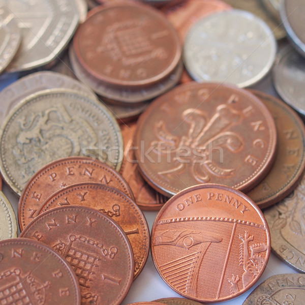 Britânico libra moeda macro imagem moedas Foto stock © claudiodivizia