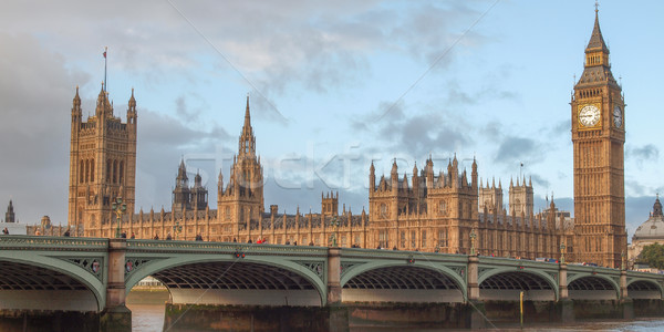 [[stock_photo]]: Westminster · pont · panorama · maisons · parlement · Big · Ben