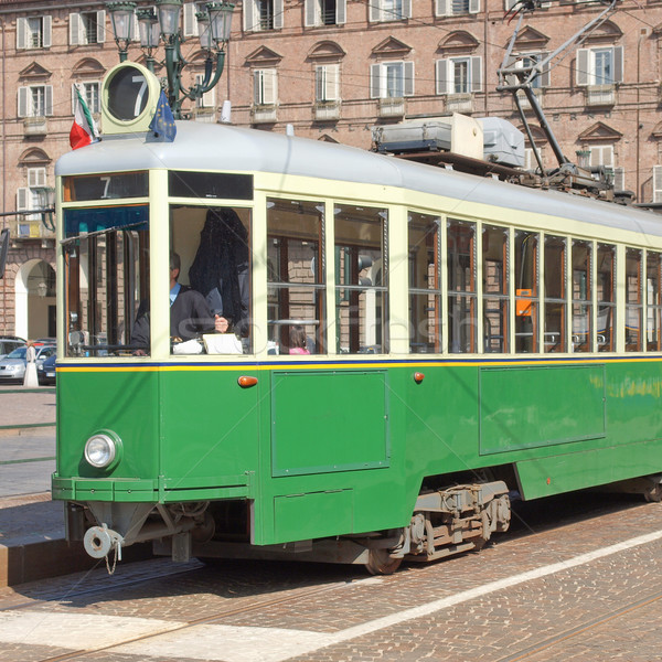 Starych tramwaj vintage historyczny Włochy Zdjęcia stock © claudiodivizia