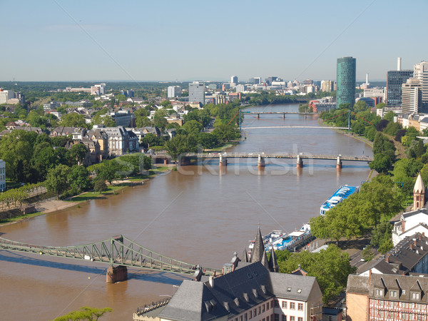 Aerial view of Frankfurt Stock photo © claudiodivizia