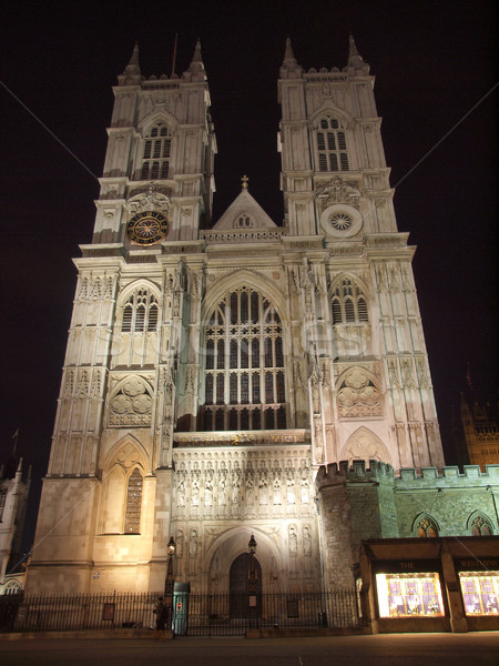 Westminster Abtei Kirche London Nacht Ansicht Stock foto © claudiodivizia