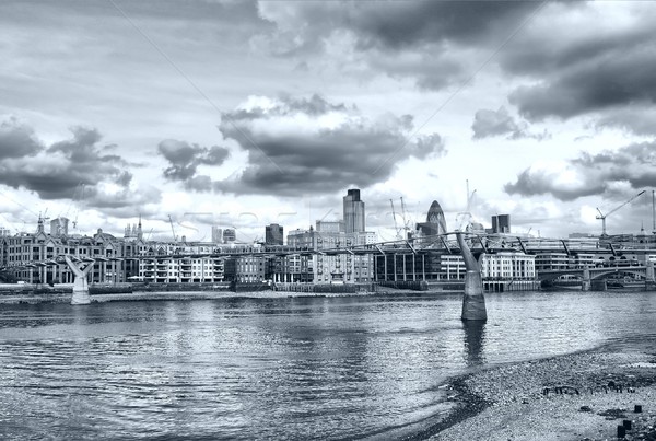 Stockfoto: Rivier · theems · Londen · panoramisch · hoog
