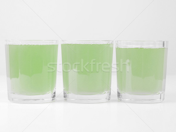 Zöld almalé szemüveg kontinentális reggeli asztal alma Stock fotó © claudiodivizia