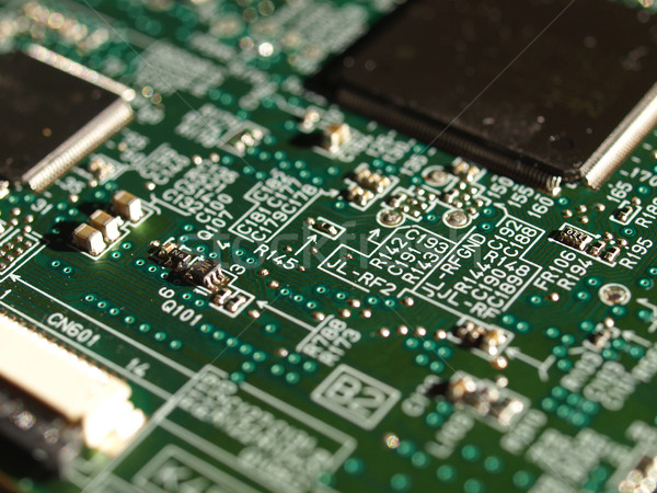 Afgedrukt circuit detail elektronische printplaat computer Stockfoto © claudiodivizia