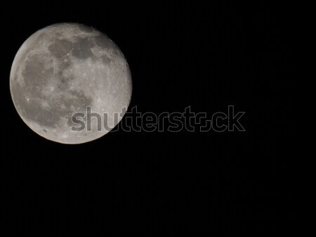 望月 黑暗 黑色 天空 夜 望遠鏡 商業照片 © claudiodivizia