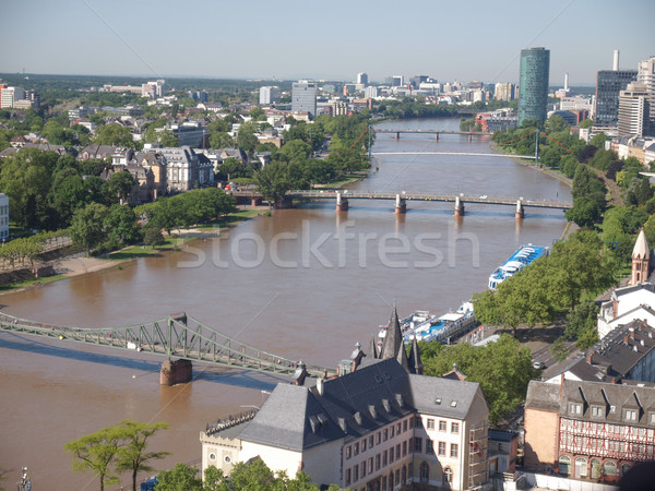 Aerial view of Frankfurt Stock photo © claudiodivizia